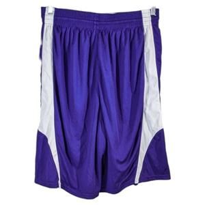 Purple Reversible Basketball Shorts Mens Size L Large with White Drawstring